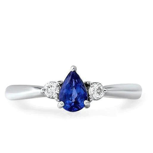 Blu Shappire Anello 
