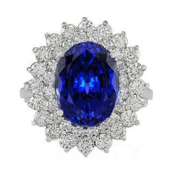 Blu Zaffiro Anello di Diamanti
