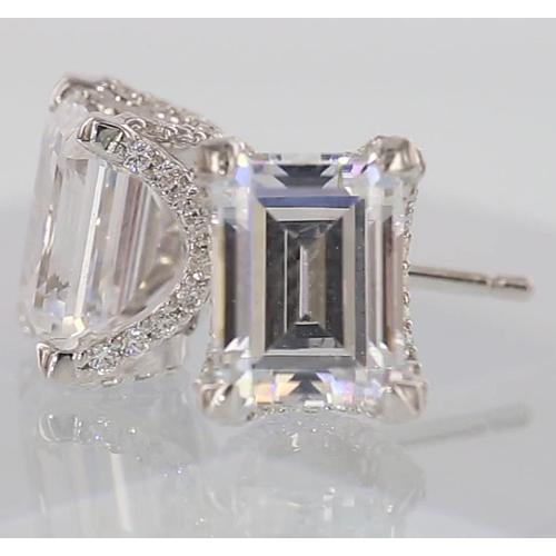 Borchie Di Diamanti Naturali Taglio Smeraldo 1.50 Carati - harrychadent.it