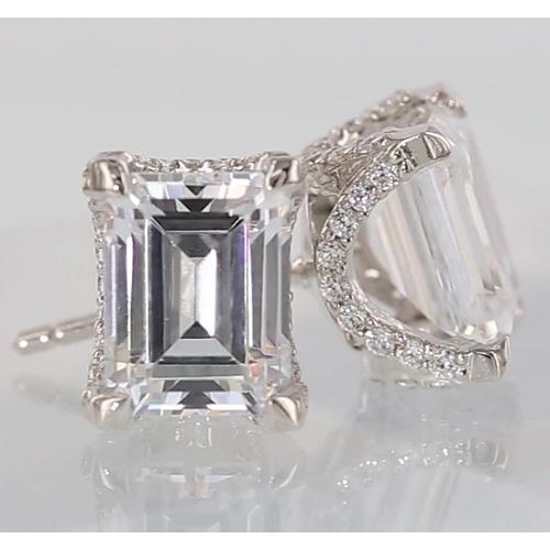 Borchie Di Diamanti Naturali Taglio Smeraldo 1.50 Carati - harrychadent.it