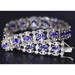 Bracciale Ceylon Blue Diamond 26.40 carati oro bianco gioielli donna
