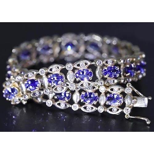 Bracciale Ceylon Blue Diamond 26.40 carati oro bianco gioielli donna - harrychadent.it