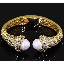 Bracciale Perla Diamante 10 Mm 5 Carati Donna Oro Giallo 14K