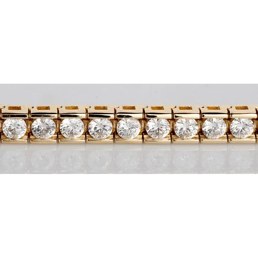 Bracciale Tennis Channel con diamanti tondi da 8.80 carati incastonato in oro - harrychadent.it