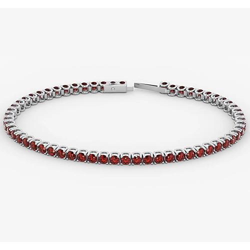 Bracciale Tennis Rubino Oro bianco 14K 5.90 Carati Gioielli Novità - harrychadent.it