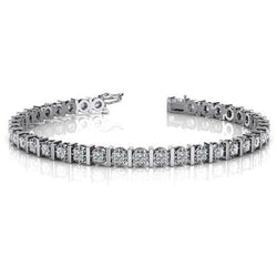 Bracciale Tennis Solid Jewelry 9.25 Carati Diamante Rotondo Scintillante