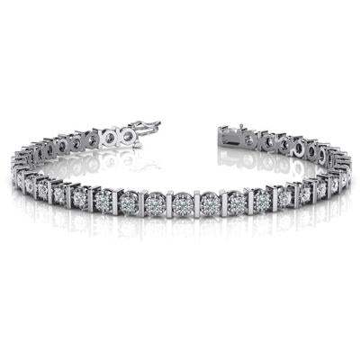 Bracciale Tennis Solid Jewelry 9.25 Carati Diamante Rotondo Scintillante - harrychadent.it
