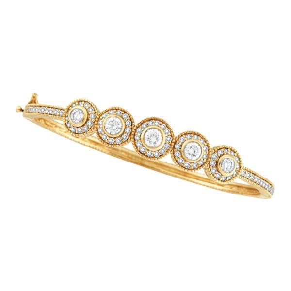 Bracciale di design con diamanti da 2,57 carati in oro giallo 14 carati - harrychadent.it