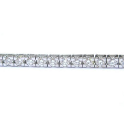 Bracciale in oro bianco da 5.10 carati con diamanti a taglio rotondo incastonato a canale 14K