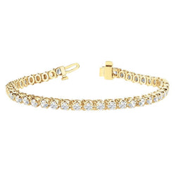 Bracciale tennis da donna in oro giallo da 10 carati con diamanti 14K