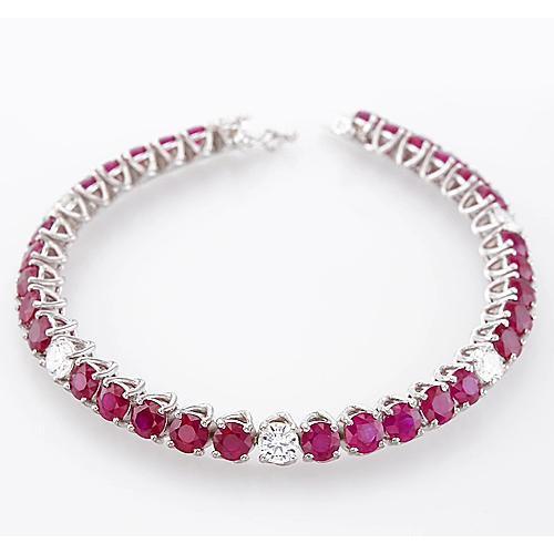 Bracciale tennis diamante rubino 44.75 carati set di griffe gioielli donna - harrychadent.it
