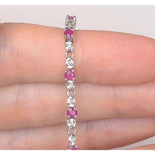 Bracciale tennis rosa zaffiro diamante 9 carati gioielli donna Novità - harrychadent.it