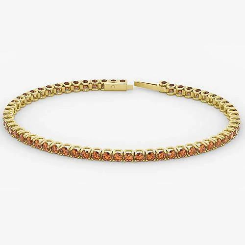 Bracciale tennis zaffiro arancione 5.90 carati gioielli Novità - harrychadent.it