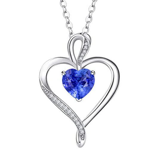 Ciondolo Love con zaffiro dello Sri Lanka e diamanti tondi 1,50 carati - harrychadent.it
