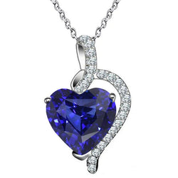 Ciondolo a forma di cuore con pietre preziose e gioielli in stile intrecciato con diamanti 4,75 carati