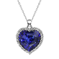Ciondolo con pietre preziose Halo e collana con cauzione di diamanti rotondi in oro 4,75 carati
