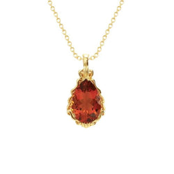 Ciondolo per collana da donna in citrino naturale di Madeira in oro giallo 34 ct