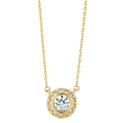 Collana Ciondolo 1 Carato Diamante Rotondo in Oro Giallo 14K Gioielli da Donna Nuovo