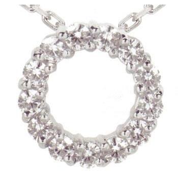 Collana con catena in oro bianco da 6.50 ct con ciondolo a forma di cerchio d'amore con diamanti - harrychadent.it