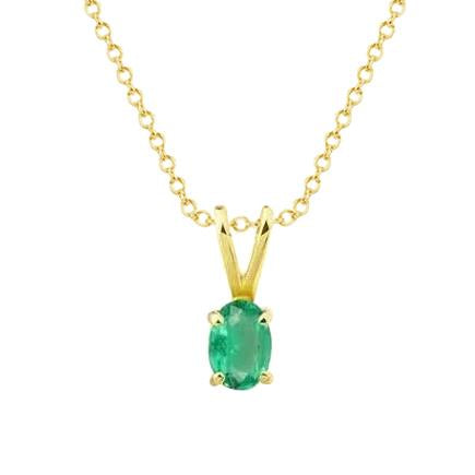 Collana con ciondolo in pietra preziosa verde smeraldo 4 carati in oro giallo 14 carati Novità - harrychadent.it