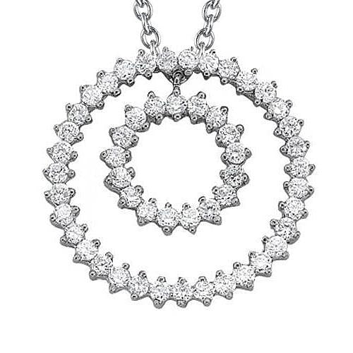 Collana con ciondolo diamante scintillante senza catena 2.75 carati WG 14K - harrychadent.it