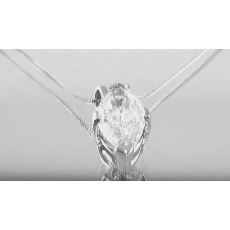Pendente per collana con diamante solitario grande Marquise 5 ct. Gioielli bianchi - harrychadent.it