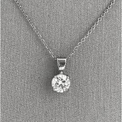 Pendente per collana con diamante solitario taglio rotondo da 0,7 ct - harrychadent.it