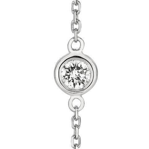 0.75 carati lunetta con diamanti collana pendente in oro bianco 14K - harrychadent.it