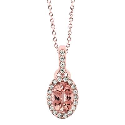 Collana con pendente in oro rosa con Morganite e diamanti da 31.25 ct - harrychadent.it
