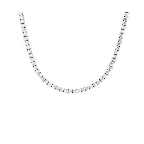 Collana da donna in oro bianco 14K con diamanti a taglio rotondo scintillante da 5,00 ct - harrychadent.it