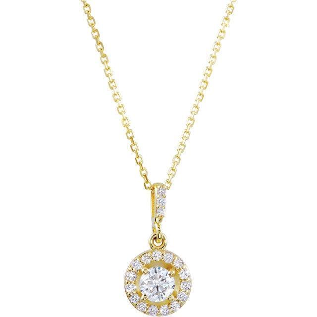 Collana con pendente in oro giallo 14K . con diamanti scintillanti da 1,45 carati - harrychadent.it
