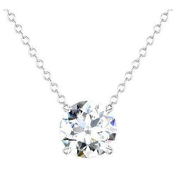 Collana pendente gioielli con diamante Sparkling rotondo da 1 carato in oro bianco 14 carati