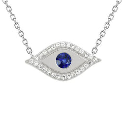 Collana rotonda con zaffiro Ceylon con pendente Halo Diamond 2,75 carati