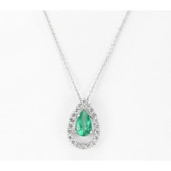 Colombian Green Emerald & Diamond Ciondolo in pietra preziosa 4.25 Carat Novità