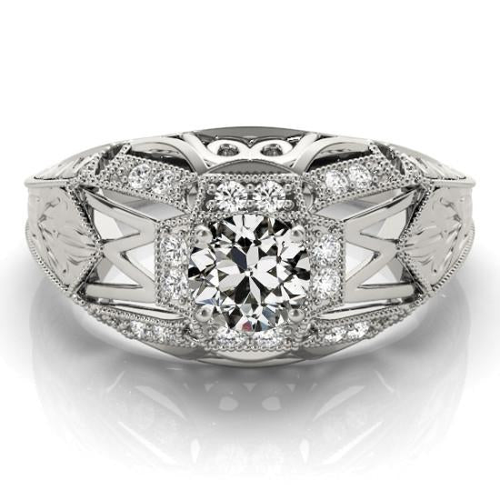 Come l'anello in stile vintage edoardiano Halo Old Miner Diamond Filigree 3 carati