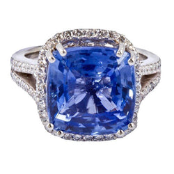 Cuscino AAA Tanzanite Diamonds 6 Carat Fancy Ring Gemstone Jewelry