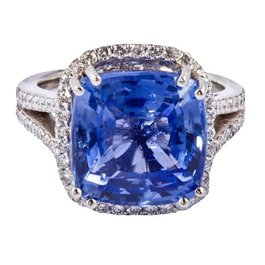 Cuscino AAA Tanzanite Diamonds 6 Carat Fancy Ring Gemstone Jewelry - harrychadent.it