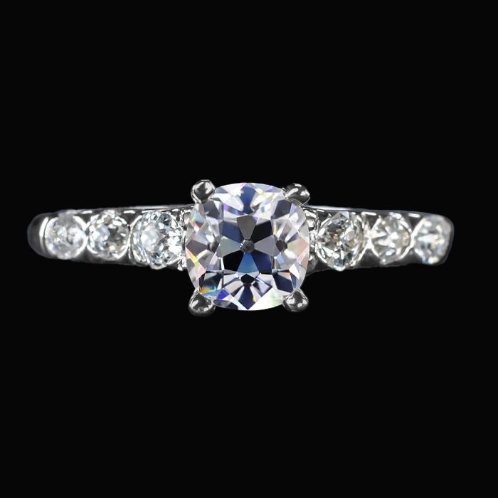 Cuscino vecchio minatore Diamante Lady's Ring with Accents Prong Set 3 carati - harrychadent.it