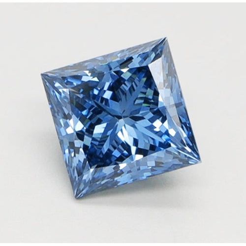 Diamante Azzurro Sciolto da 3 Carati a Taglio Principessa