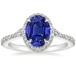 Diamante E Zaffiri Anello