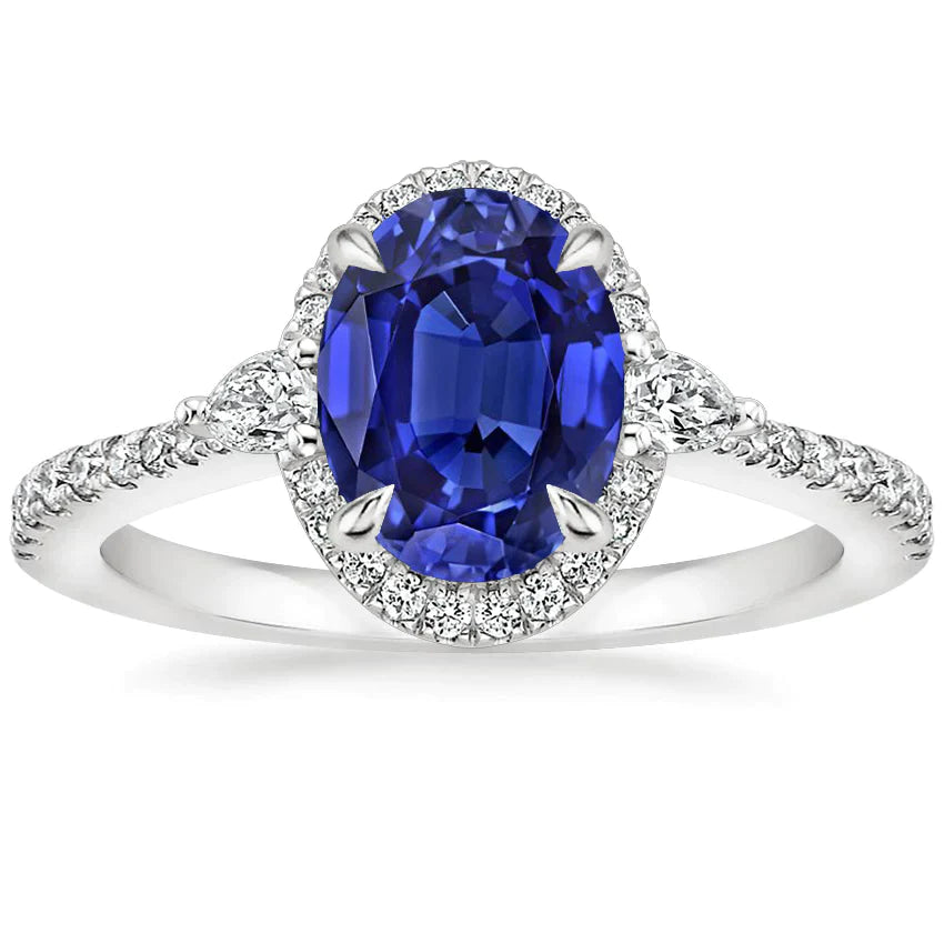 Diamante E Zaffiri Anello