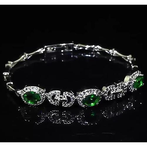 Diamante Verde Smeraldo Bracciale Donna 20 Carati Carati Gioielli - harrychadent.it