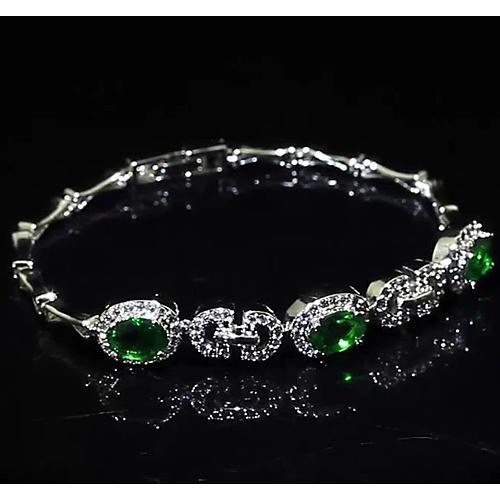 Diamante Verde Smeraldo Bracciale Donna 20 Carati Carati Gioielli - harrychadent.it