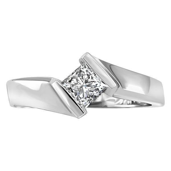 Diamante a taglio princess da 1,50 ct con anello di fidanzamento solitario in oro bianco 14 carati - harrychadent.it
