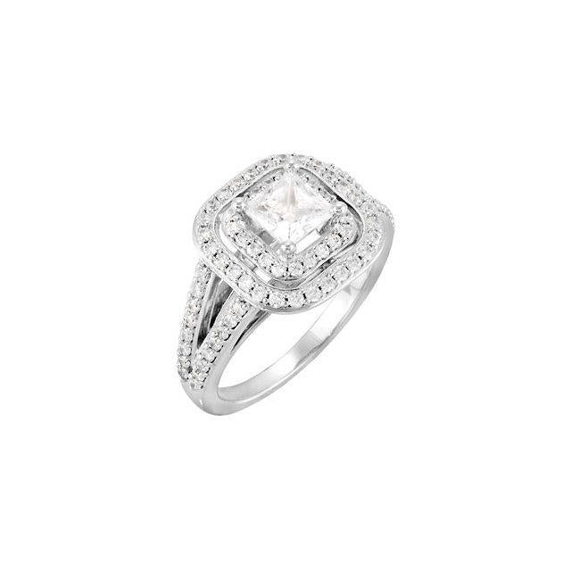 Diamante centrale da 2,32 carati con anello anniversario di matrimonio in oro bianco 14 carati - harrychadent.it