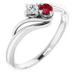 Diamante da 0,50 carati con anello di fidanzamento in oro bianco 14K