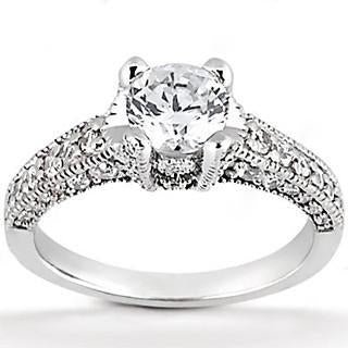 Diamante da 1,70 ct con anello di fidanzamento in oro bianco 14 carati con accenti - harrychadent.it