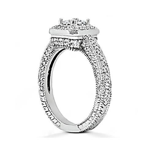Diamante da 1,75 carati con anello di fidanzamento in oro bianco 14 carati con castone - harrychadent.it