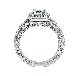 Diamante da 1,75 carati con anello di fidanzamento in oro bianco 14 carati con castone