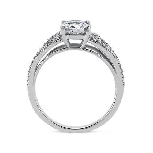 Diamante rotondo da 2,65 carati con anello solitario scintillante in oro bianco 14 carati - harrychadent.it